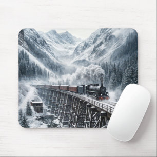 Mousepad Vintage Train em Montanha