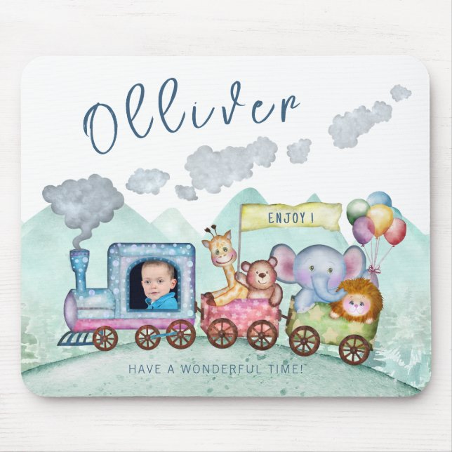 Mousepad Vintage Train Transport Birthday (Frente)