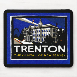 Mousepad Vintage Trenton NJ Poster