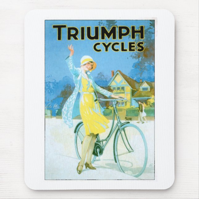 Mousepad Vintage Triumph Cycle Poster (Frente)