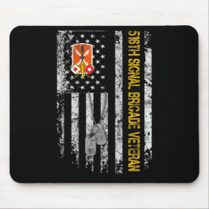 Mousepad Vintage U.A Flag 516th Signal Brigade Vet Militar