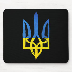 Mousepad Vintage ucraniana tridente o apoio cardíaco de bol
