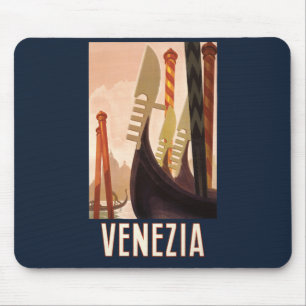 Mousepad Vintage Veneice Itália Gondola Viagem