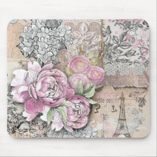 Mousepad Vintage, victorian, colagem, rústica, chique,