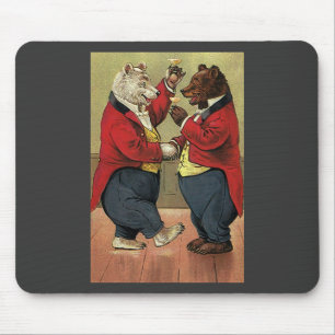 Mousepad Vintage Victorian Happy, Gay, Ursos Dançantes