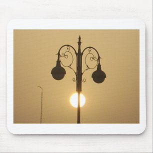 Mousepad Vintage Victorian Sunset Street Light Art Design