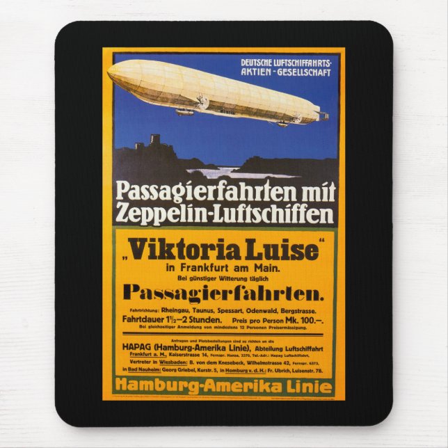 Mousepad Vintage Zeppelin Viktoria Luise (Frente)