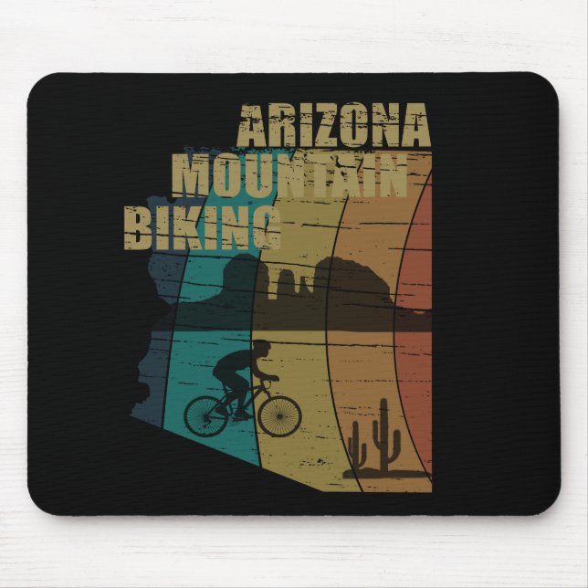 Mousepad Vintagem de bicicleta de montanha da arizona (Frente)