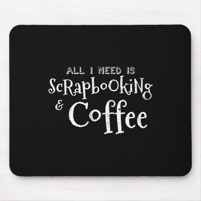 Mousepad Vintagem de Café de Scrapbooking (Frente)