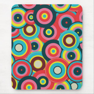 Mousepad Vintagem Geométrica da Moda - Na moda moderna do p