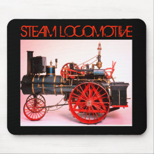 MOUSEPAD VINTAGEM VAPOR VERMELHO LOCOMOTIVO