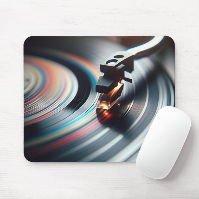 Mousepad Vinyl Analog Record Vintage (Com mouse)