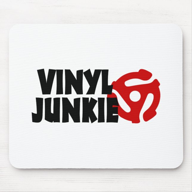 Mousepad Vinyl Junkie (Frente)