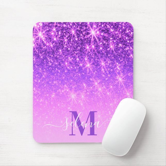 Mousepad Violet Purple Glitter (Com mouse)