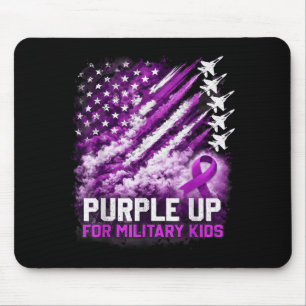 Mousepad Violeta acima das crianças militares abril conscie