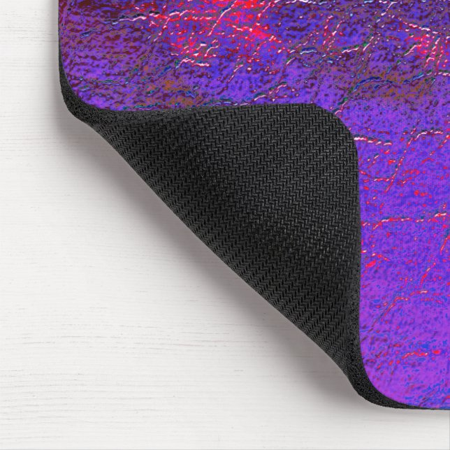 Mousepad Violeta gótica a couro aumentado vermelho manchado (Canto)