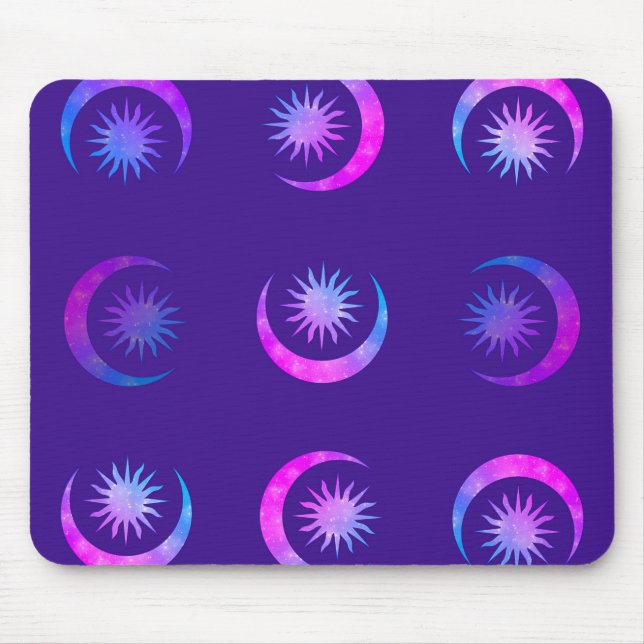 Mousepad Violeta Índigo Púrpura Lua & Sol Zen (Frente)
