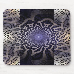 Mousepad Violeta preta da decoração do fractal do APOPH