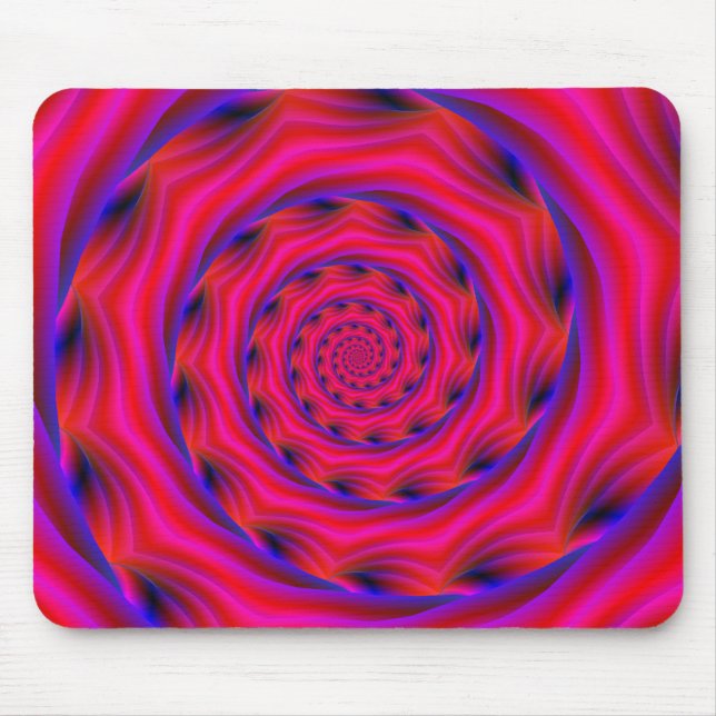 Mousepad Violeta Vermelha e Espiral Azul (Frente)