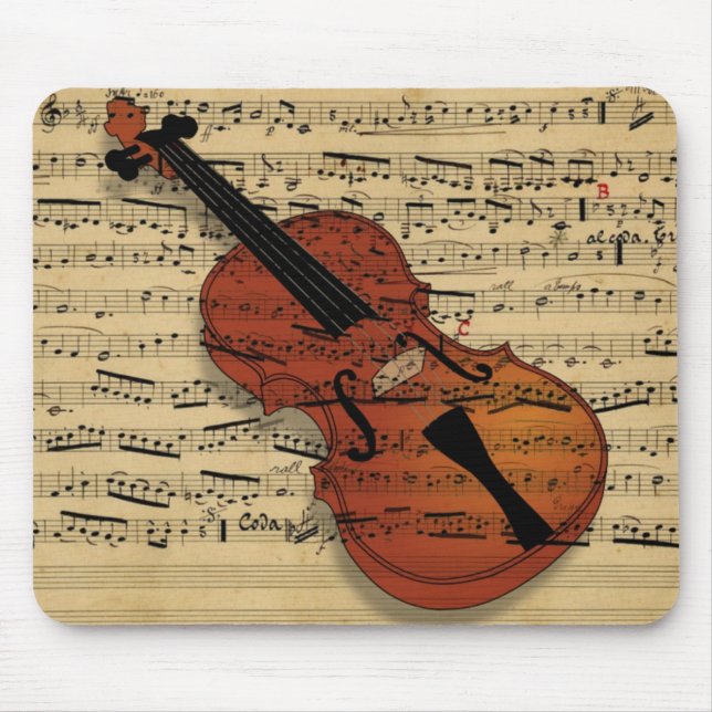 Mousepad Violin Vintage Music (Frente)