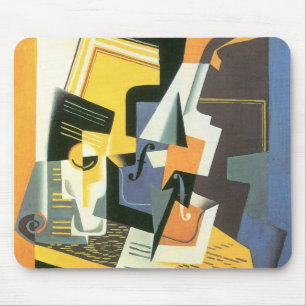 Mousepad Violino e vidro por Juan Gris, Cubismo Vintage