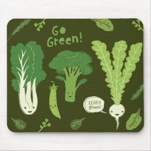 Mousepad Vire Verde! (Verde Folhudo!) Jardim Vegetariano Fe