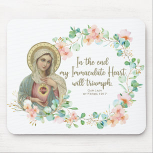 Mousepad Virgem Abençoada Mary Fatima Religiosa Católica