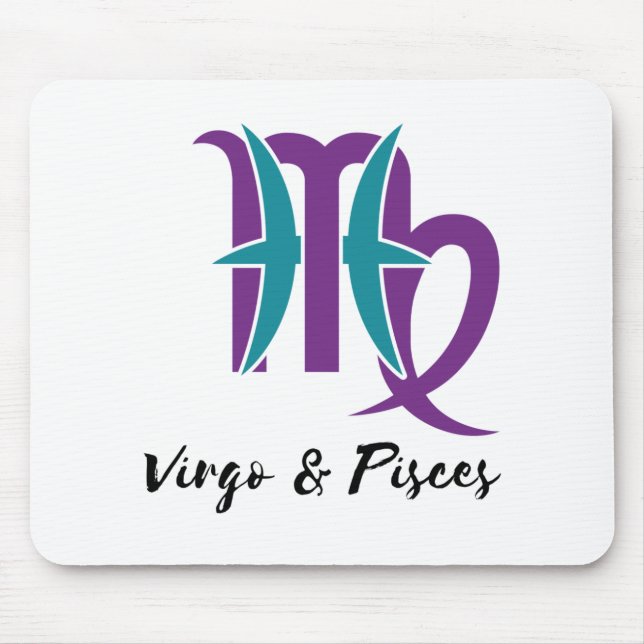 Mousepad Virgem e Casais Peixes Astrologia Zodiac (Frente)