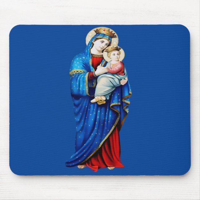 Mousepad Virgem Maria com Jesus Bebê (Frente)
