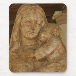 Mousepad Virgem Maria e Estátua de Jesus Bebê