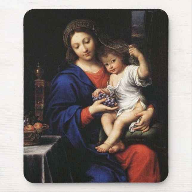 Mousepad Virgem Maria e Jesus das belas artes (Frente)