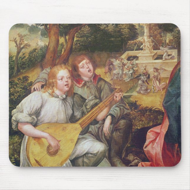 Mousepad Virgin e criança com anjos (Frente)