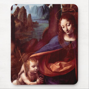 Mousepad Virgin of the Rocks by Leonardo da Vinci