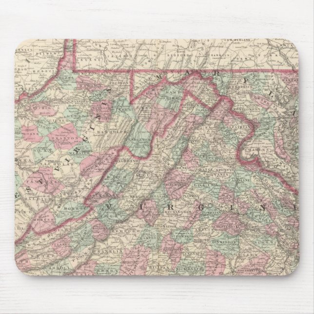Mousepad Virginia, Delaware, Maryland e Virginia Ocidental (Frente)