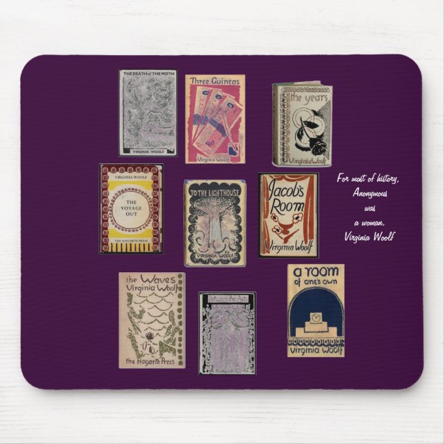 Mousepad Virginia Woolf Books (Frente)