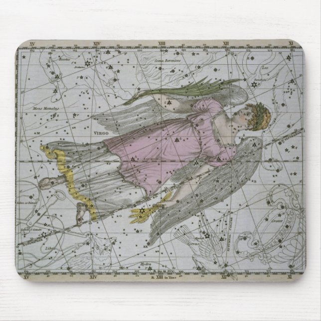 Mousepad Virgo, "de um atlas celestial", bar. em 1822 (col (Frente)
