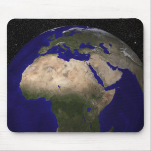 Mousepad Visão da África, Europa, Oriente Médio e Entrada