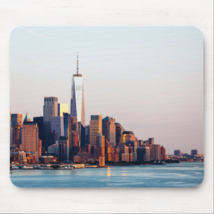 Mousepad Visão do Skyline Sunset de Nova York do World Tra
