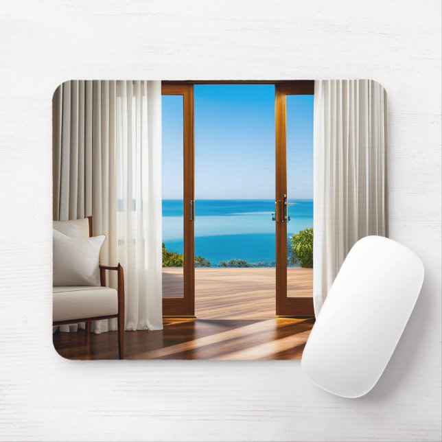 Mousepad Visão Tropical de Férias no Portão (Com mouse)