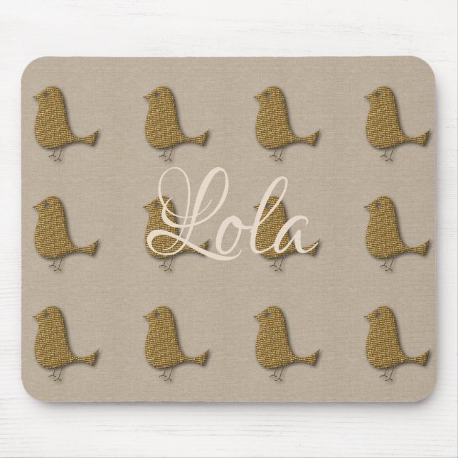 Mousepad Visita de Feriados Dourados (Frente)