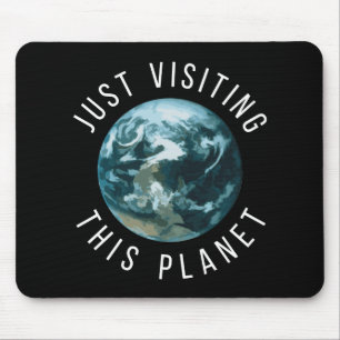 Mousepad Visitando Este Planeta Preto