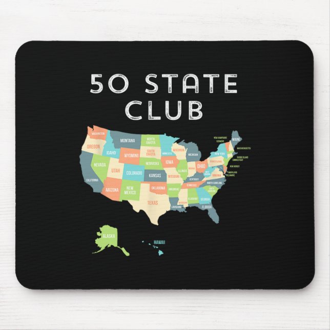 Mousepad Visite a Camisa dos 50 Estados (Frente)
