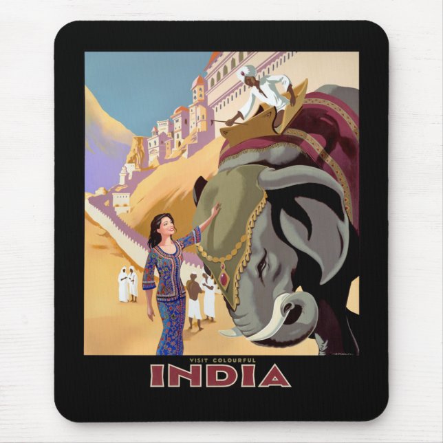 Mousepad Visite a Índia Colorida (Frente)