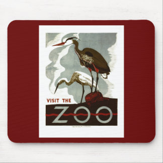 Mousepad Visite o jardim zoológico - o poster de WPA -