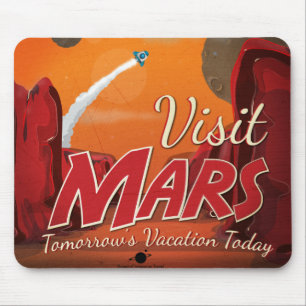 Mousepad Visite o Poster vintage Mars