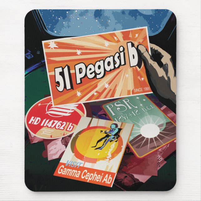 Mousepad Visite o primeiro exoplaneta encontrado fora do si (Frente)