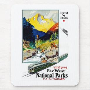 Mousepad Visite seus parques nacionais ocidentais distantes