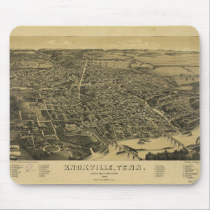 Mousepad Vista aérea de Knoxville Tennessee desde 1886