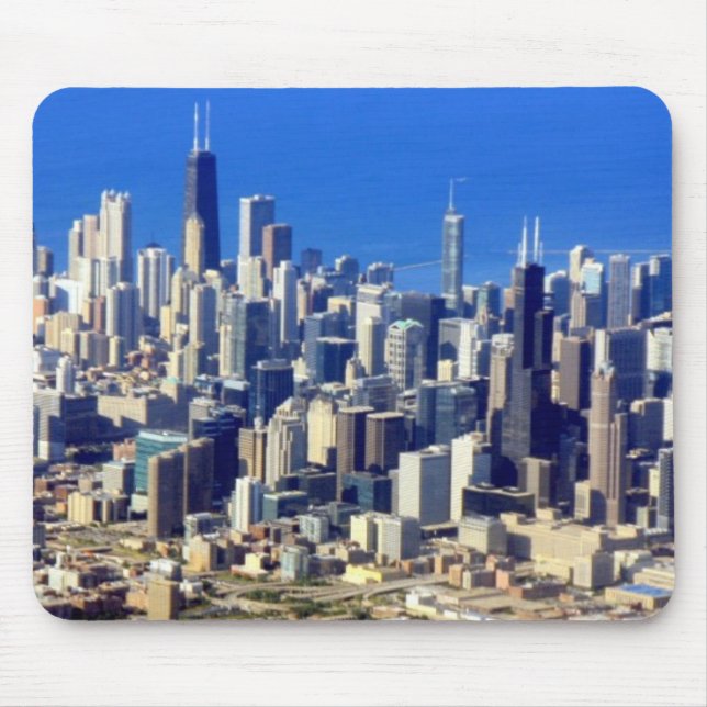 Mousepad Vista aérea do centro de Chicago com lago (Frente)