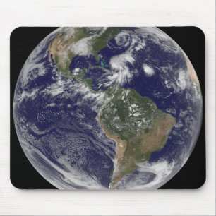 Mousepad Vista da Terra do cheio e quatro sistemas de tempe